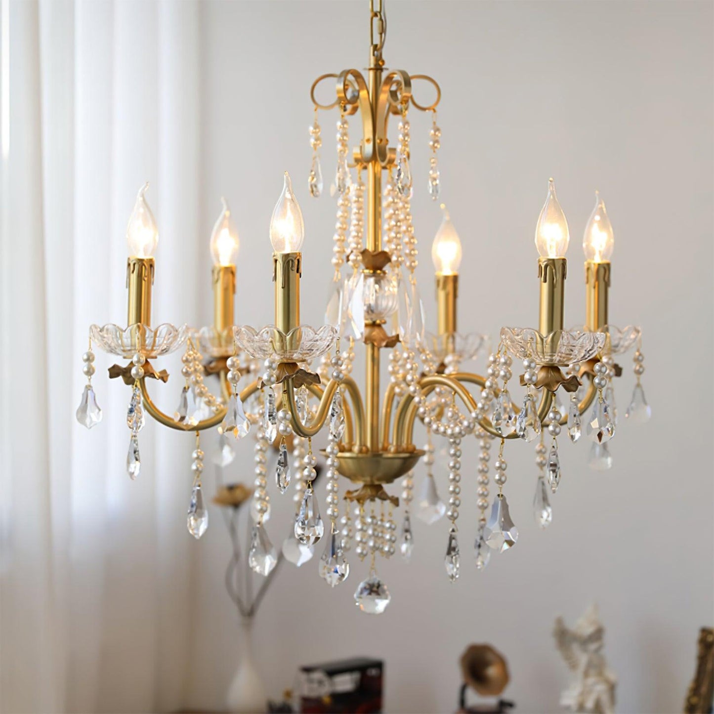 Crystal Pearl Chandelier