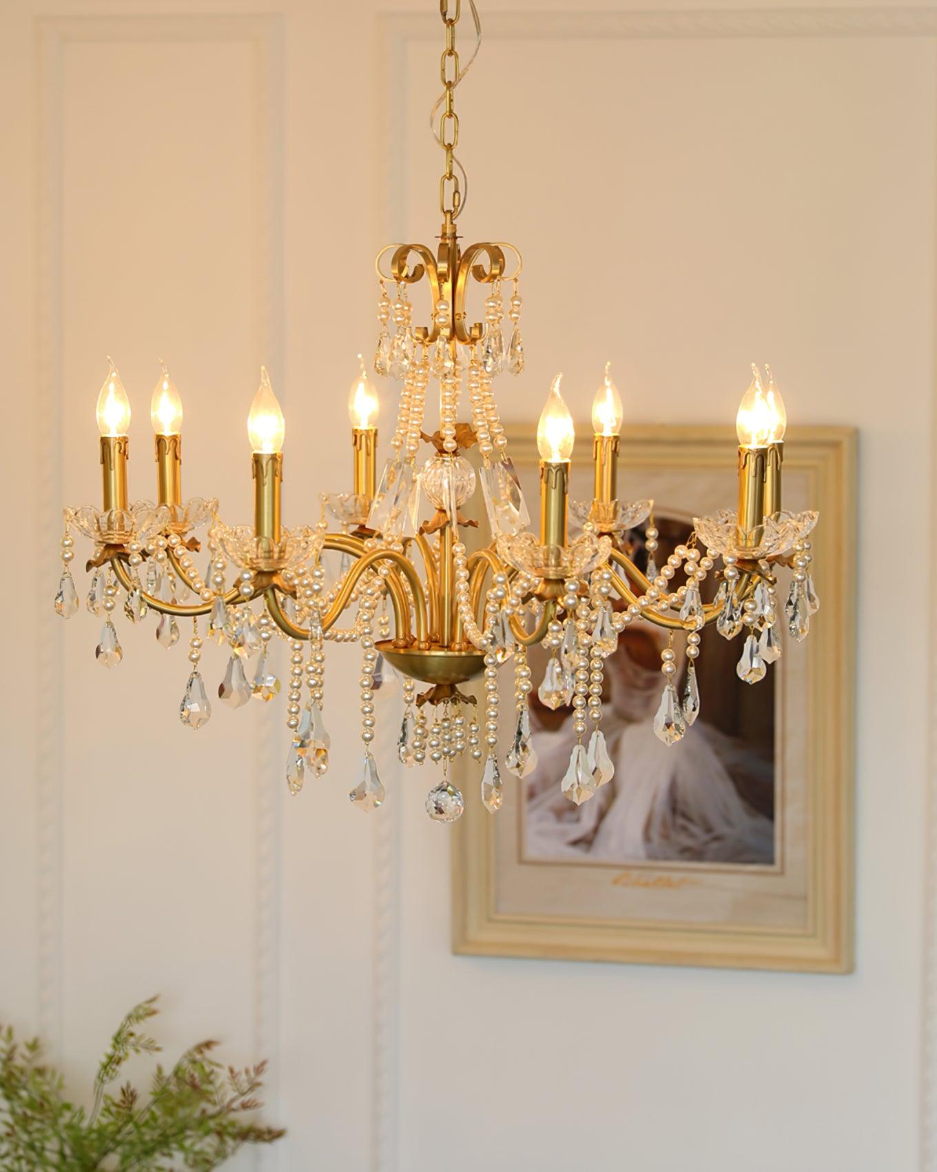 Crystal Pearl Chandelier