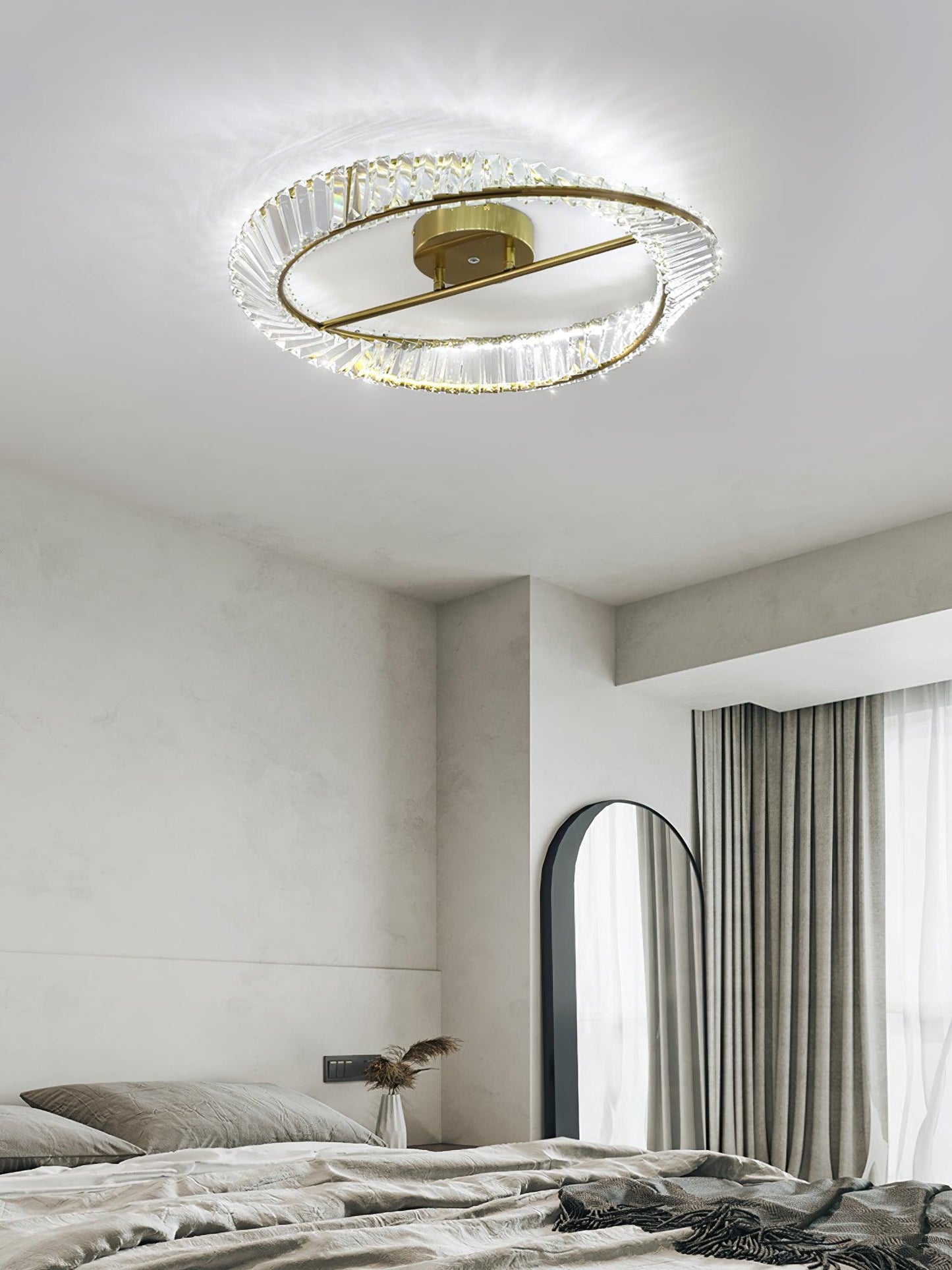 Crystal Rings Ceiling Lamp