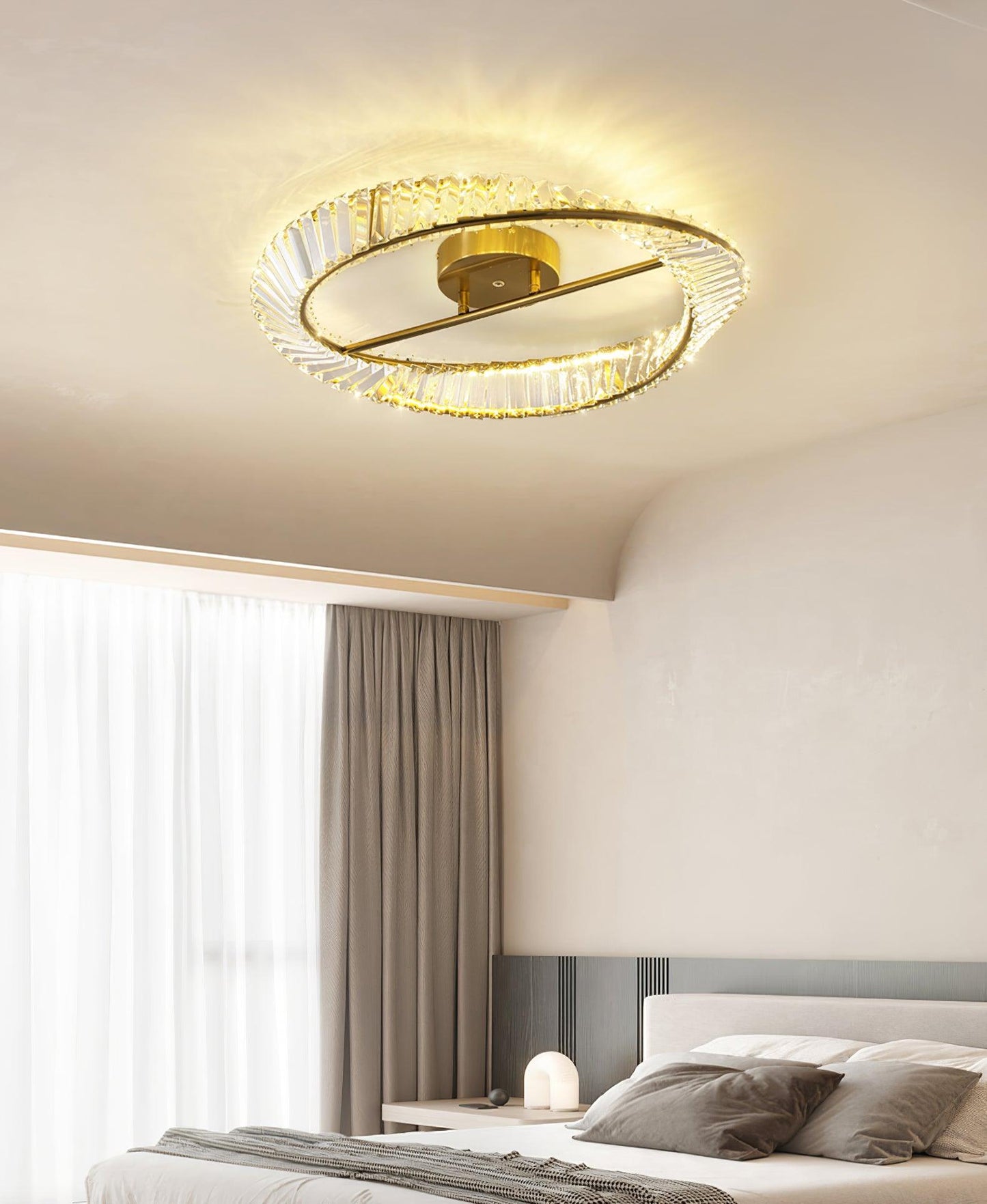 Crystal Rings Ceiling Lamp