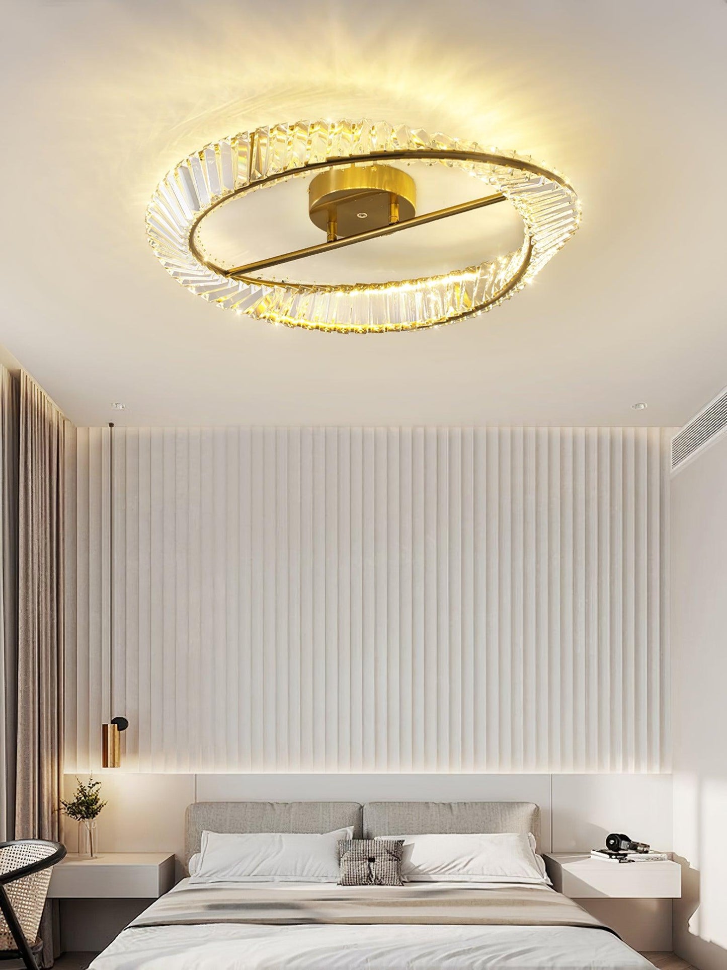 Crystal Rings Ceiling Lamp