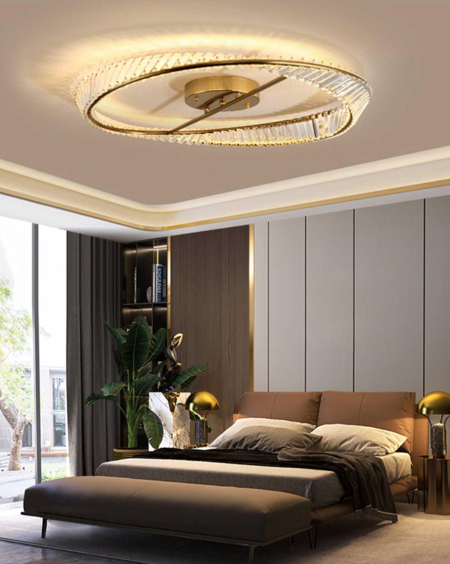 Crystal Rings Ceiling Lamp