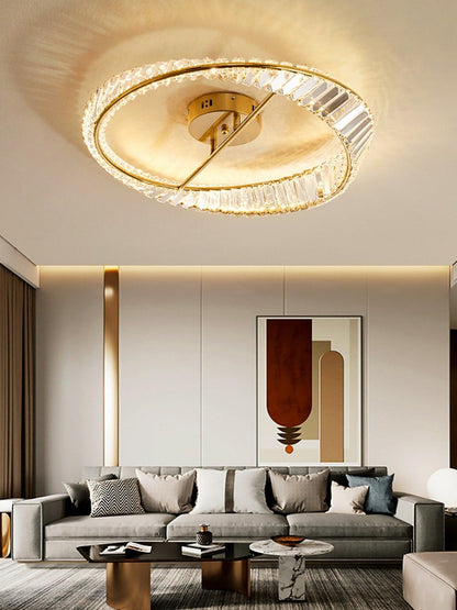 Crystal Rings Ceiling Lamp