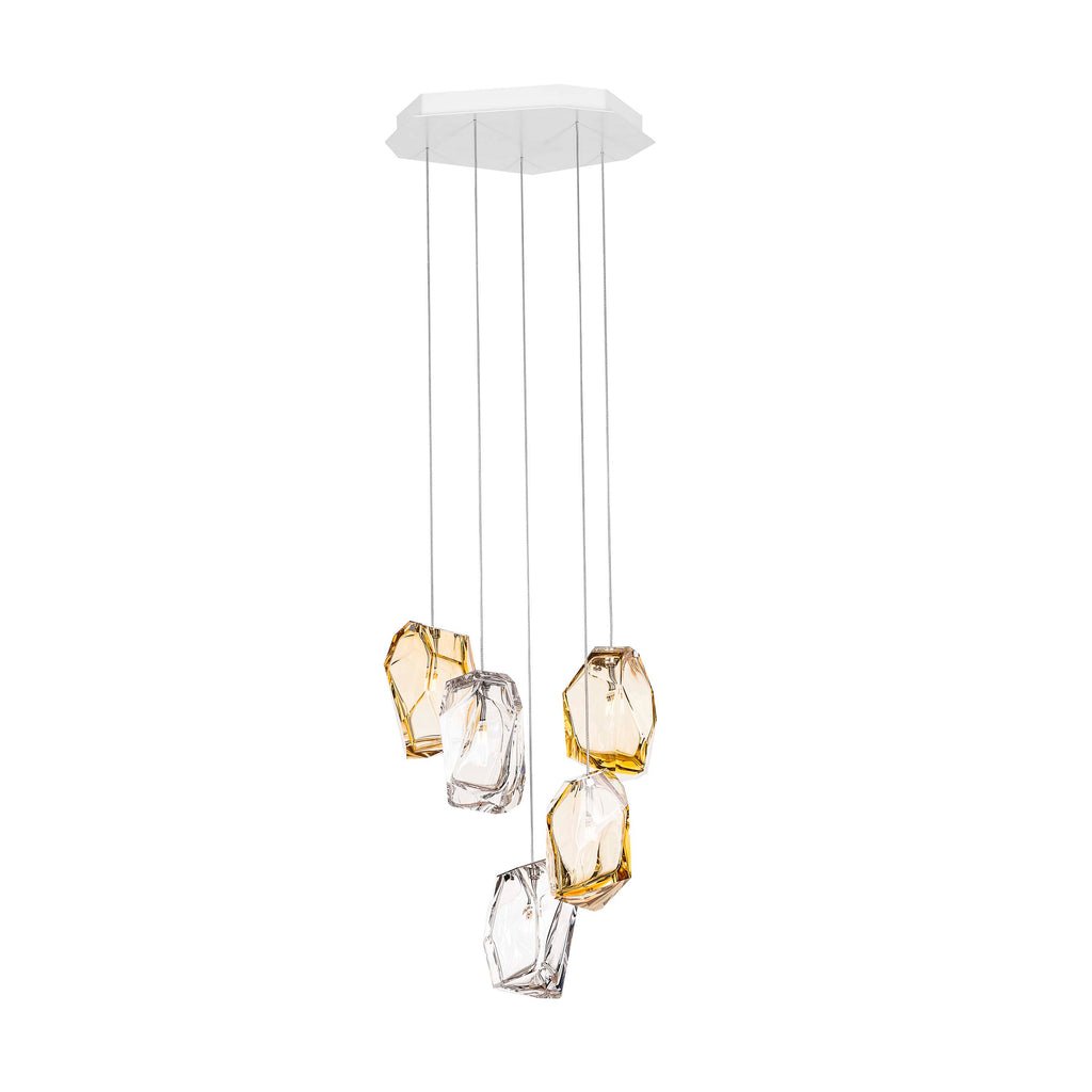 Crystal Rock Cluster Pendant Light