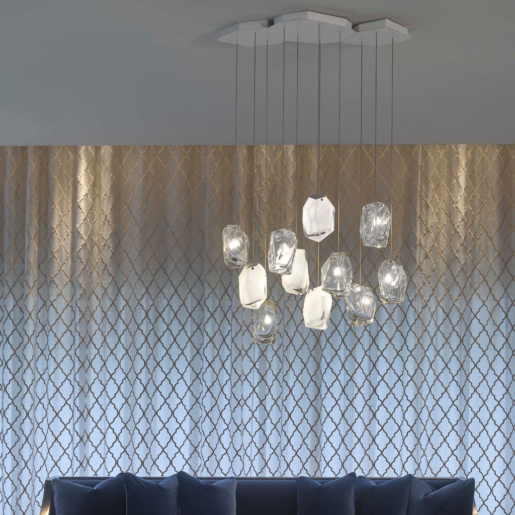 Crystal Rock Cluster Pendant Light