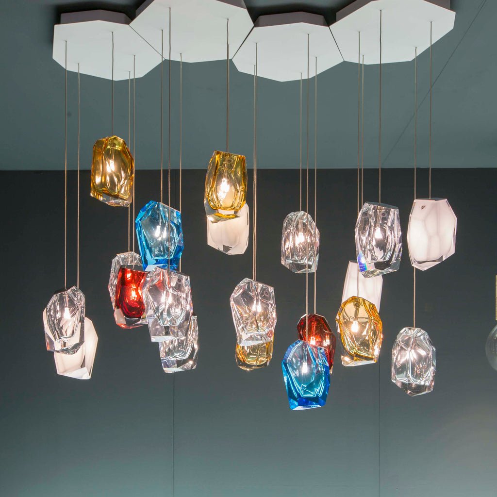 Crystal Rock Cluster Pendant Light