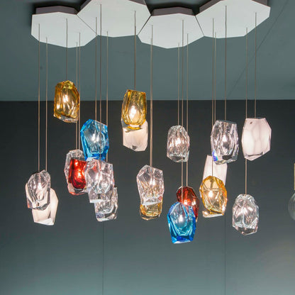 Crystal Rock Cluster Pendant Light