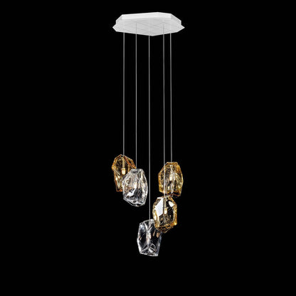 Crystal Rock Cluster Pendant Light