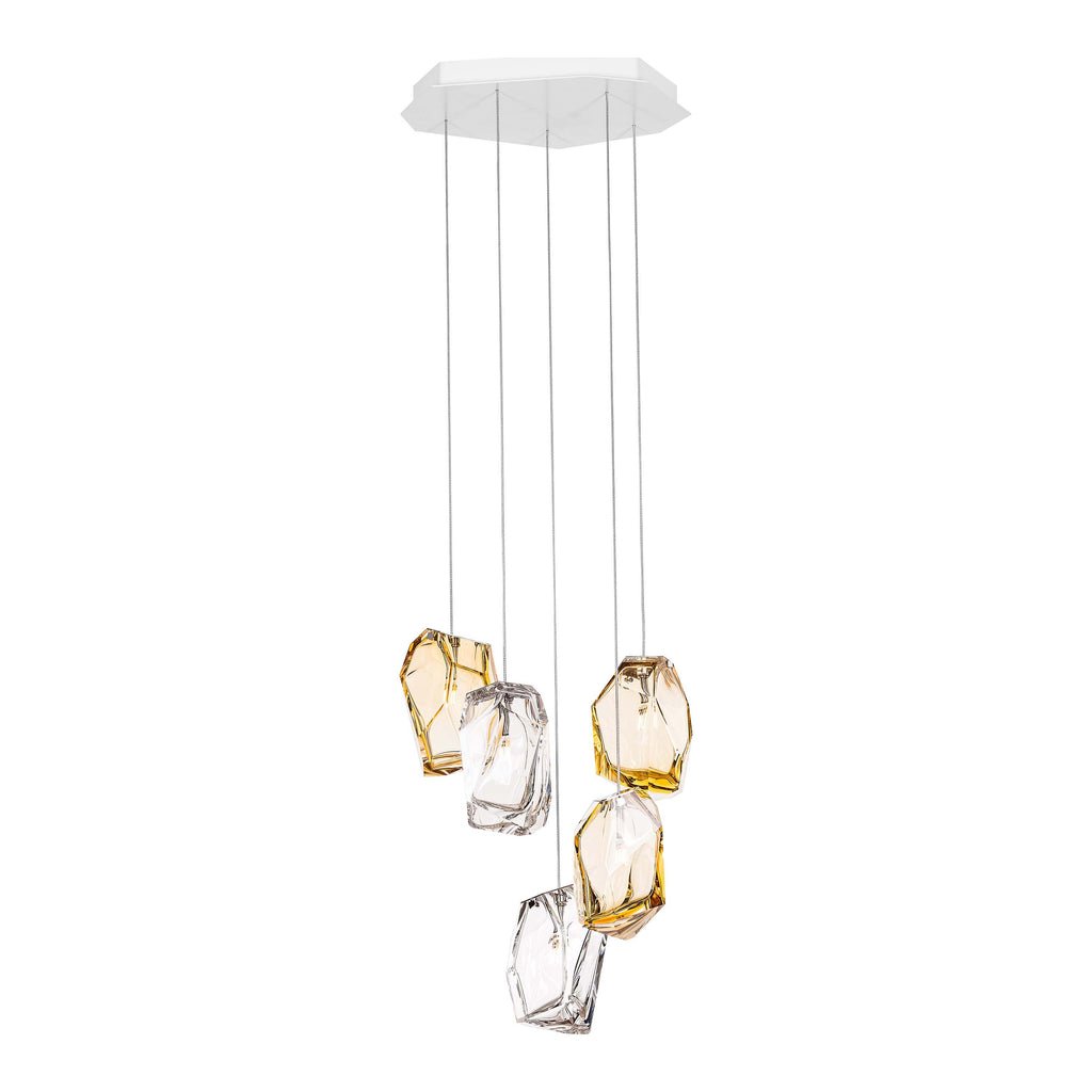 Crystal Rock Cluster Pendant Light