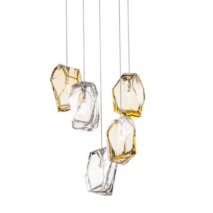 Crystal Rock Cluster Pendant Light