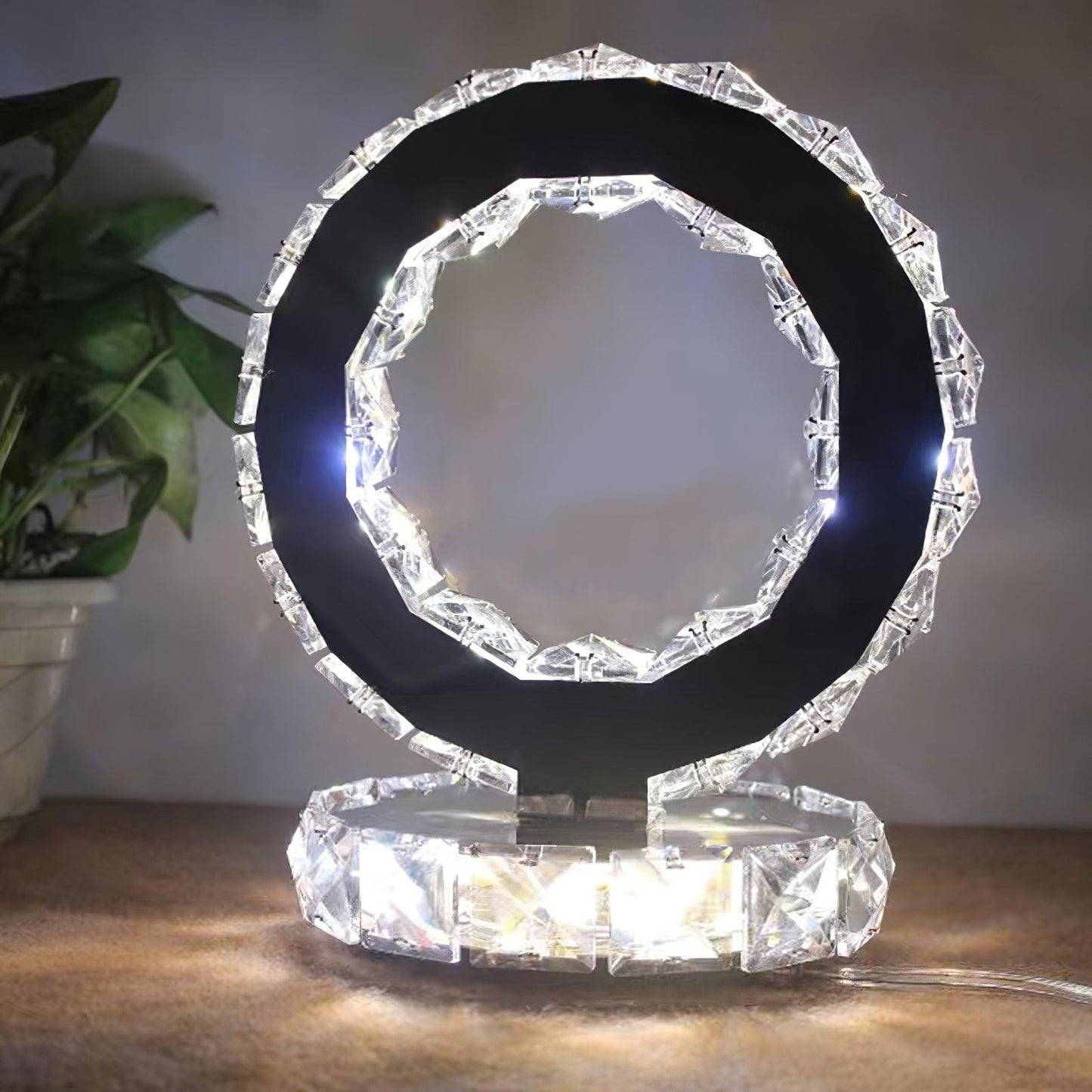 Crystal Rings Table Lamp