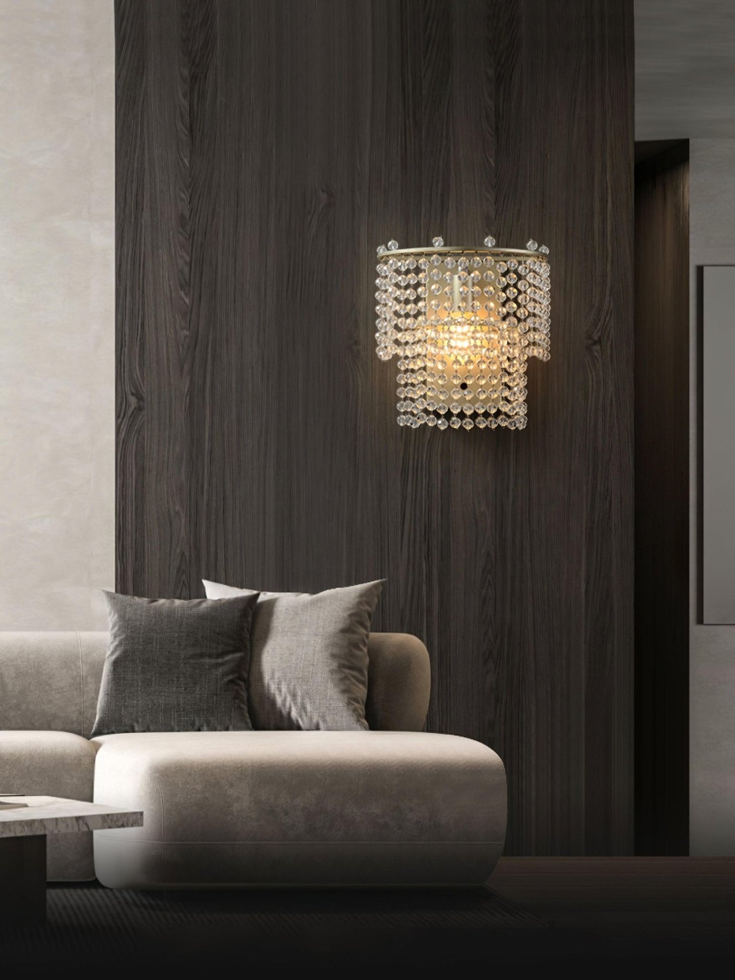 Crystal Waterfall Wall Light