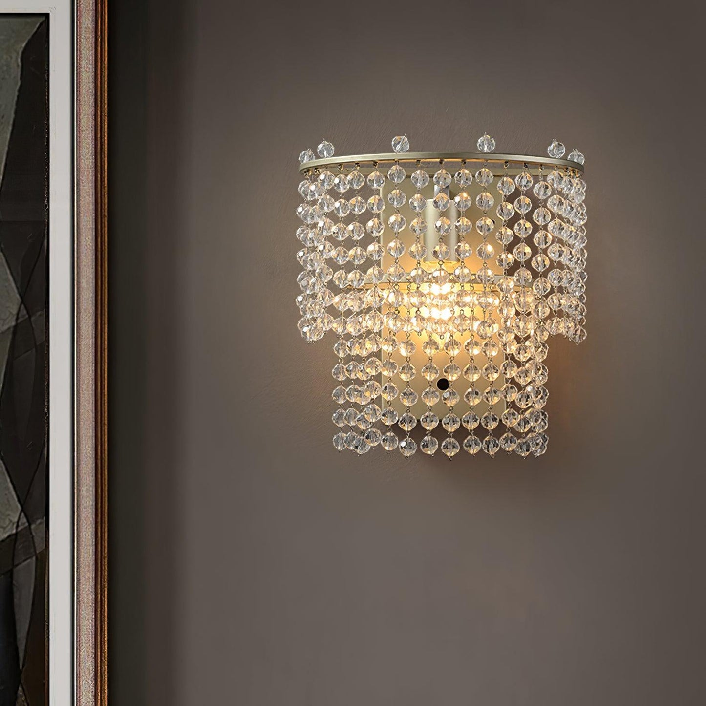 Crystal Waterfall Wall Light