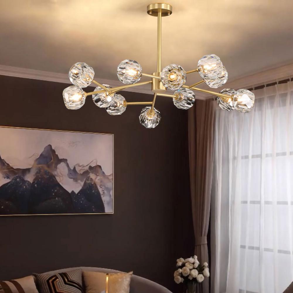 Crystal Ball Round Cluster Chandelier