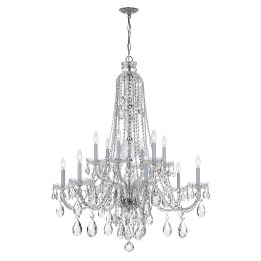 Crystorama Traditional Crystal 42 Inch 12 Light Chandelier Cp11154