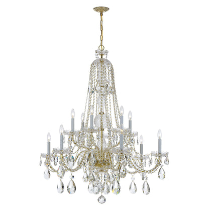 Crystorama Traditional Crystal 42 Inch 12 Light Chandelier Cp11154