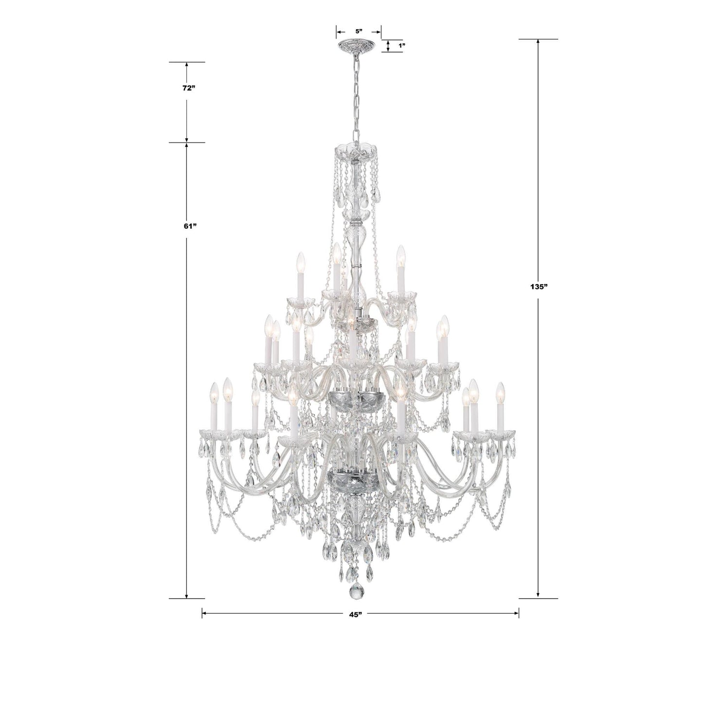 Crystorama 45 Inch 25 Light Chandelier Cp775794