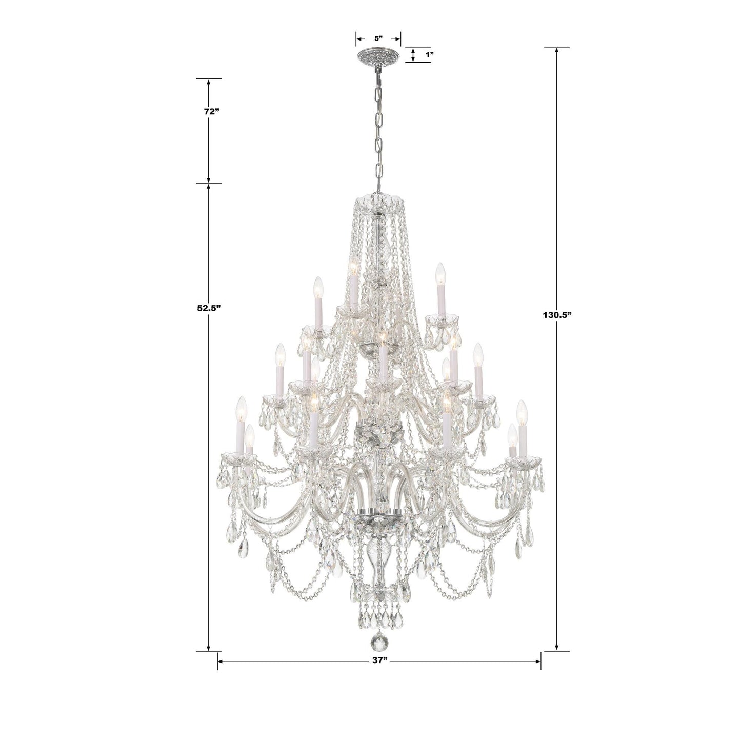 Crystorama 37 Inch 20 Light Chandelier Cp775792