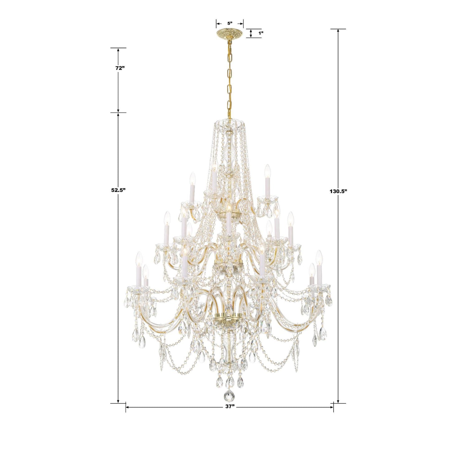 Crystorama 37 Inch 20 Light Chandelier Cp775792