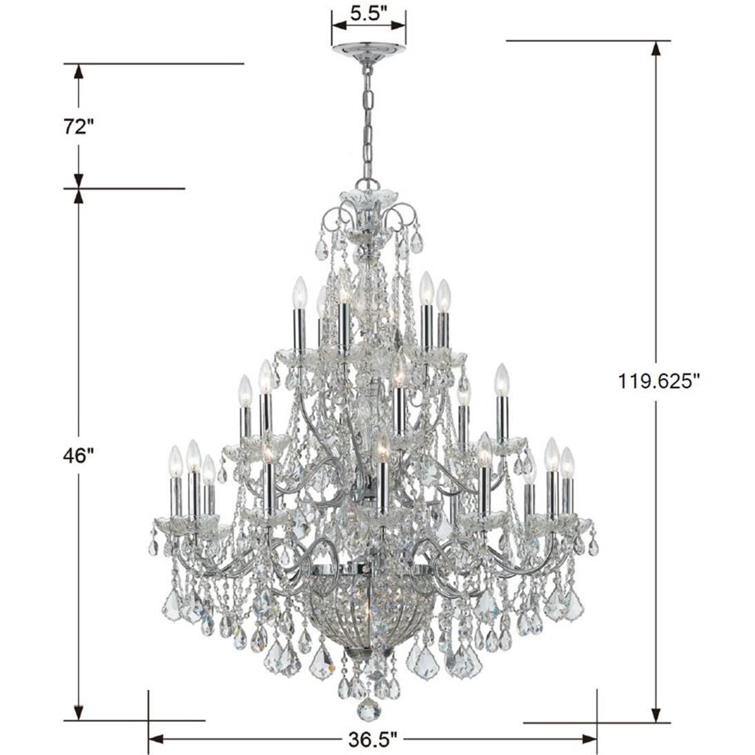 Crystorama Imperial 36 Inch 26 Light Chandelier Cp51777