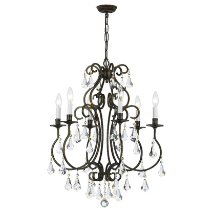 Crystorama Ashton 21 Inch 6 Light Mini Chandelier Cp724795