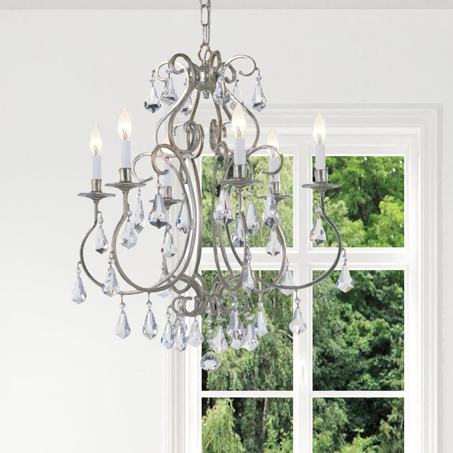 Crystorama Ashton 21 Inch 6 Light Mini Chandelier Cp724795