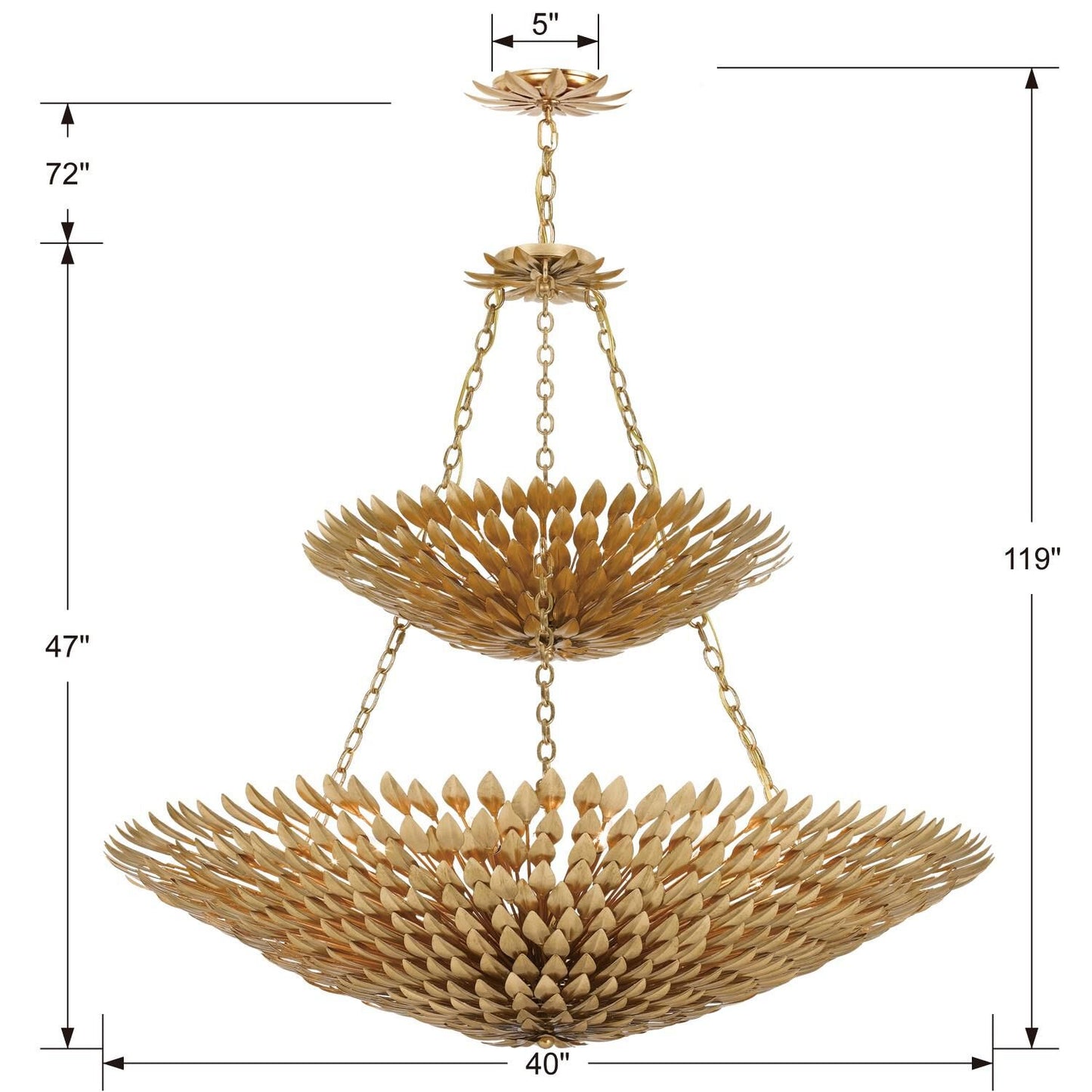 Crystorama Broche 40 Inch 18 Light Chandelier Cp83496