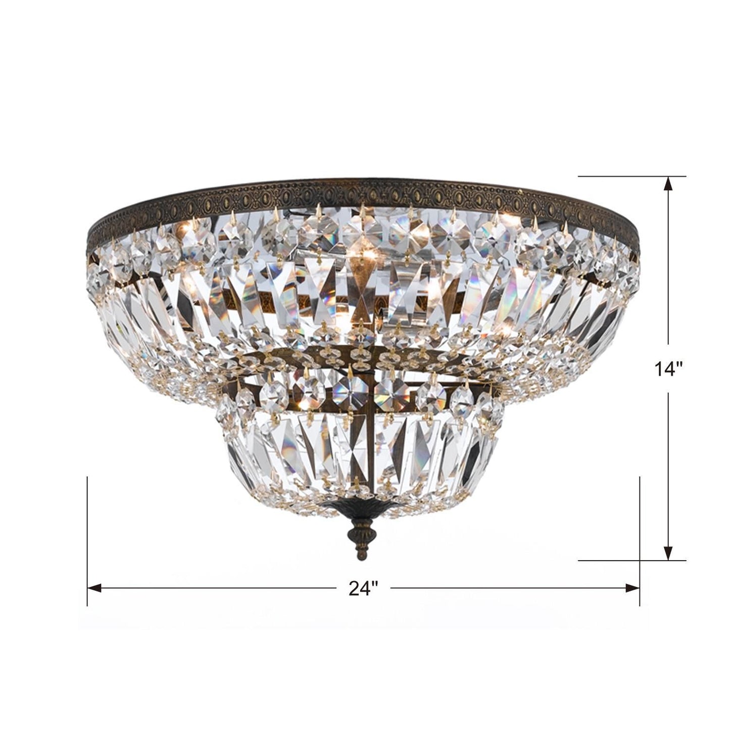 Crystorama Ceiling Mount 24 Inch 6 Light Flush Mount Cp729912