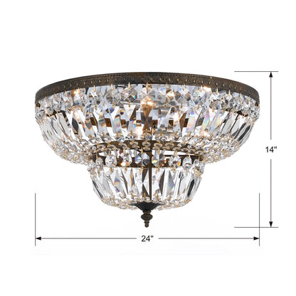 Crystorama Ceiling Mount 24 Inch 6 Light Flush Mount Cp729912