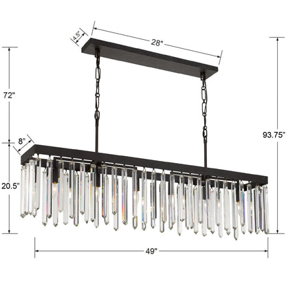 Crystorama Hollis 49 Inch 6 Light Chandelier Cp106816