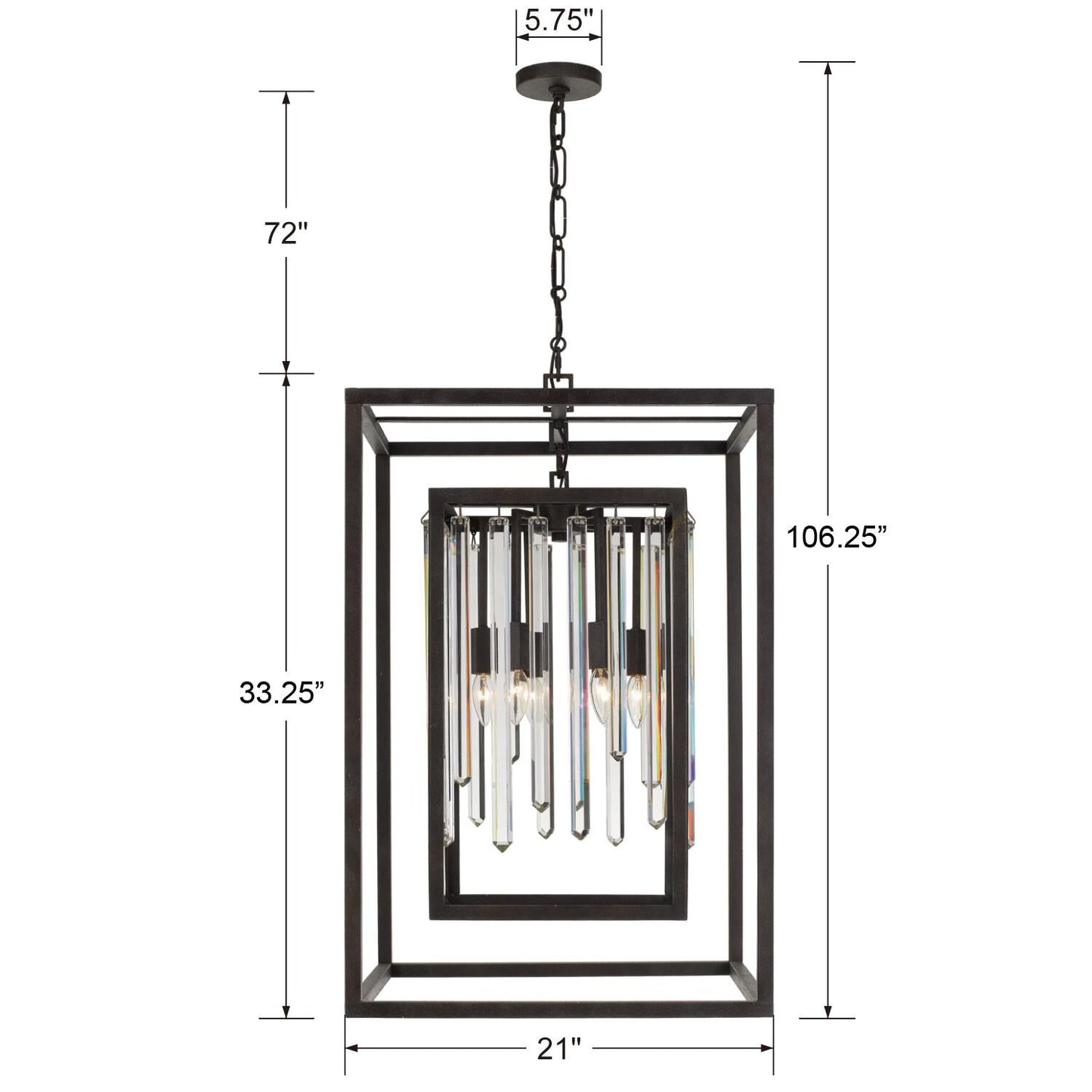 Crystorama Hollis 21 Inch 6 Light Mini Chandelier Cp106834