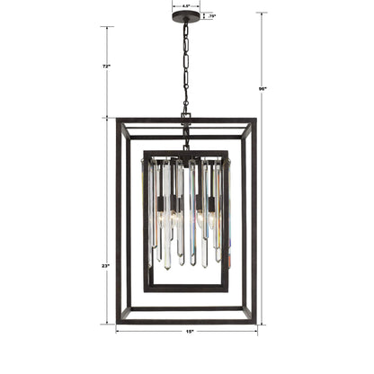 Crystorama Hollis 21 Inch 6 Light Mini Chandelier Cp106834