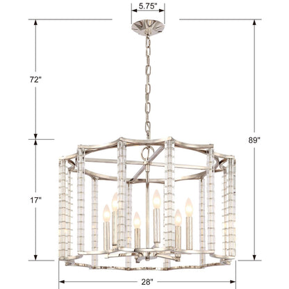 Crystorama Carson 28 Inch 6 Light Chandelier Cp110496