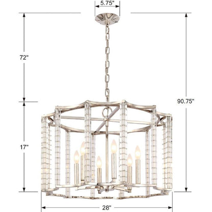 Crystorama Carson 28 Inch 6 Light Chandelier Cp110496