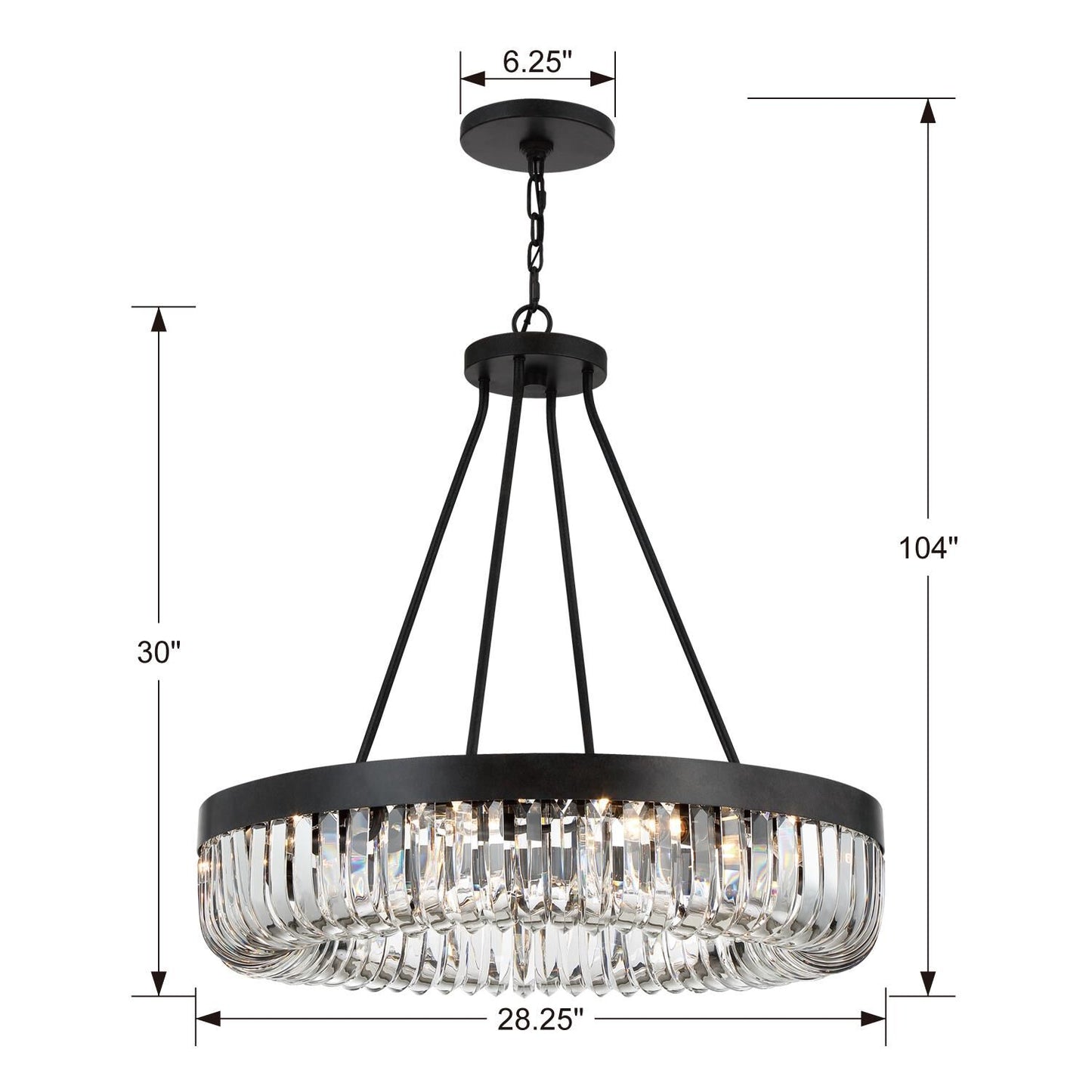 Crystorama Alister 28 Inch Chandelier Cp527002