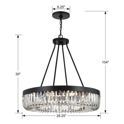 Crystorama Alister 28 Inch Chandelier Cp527002