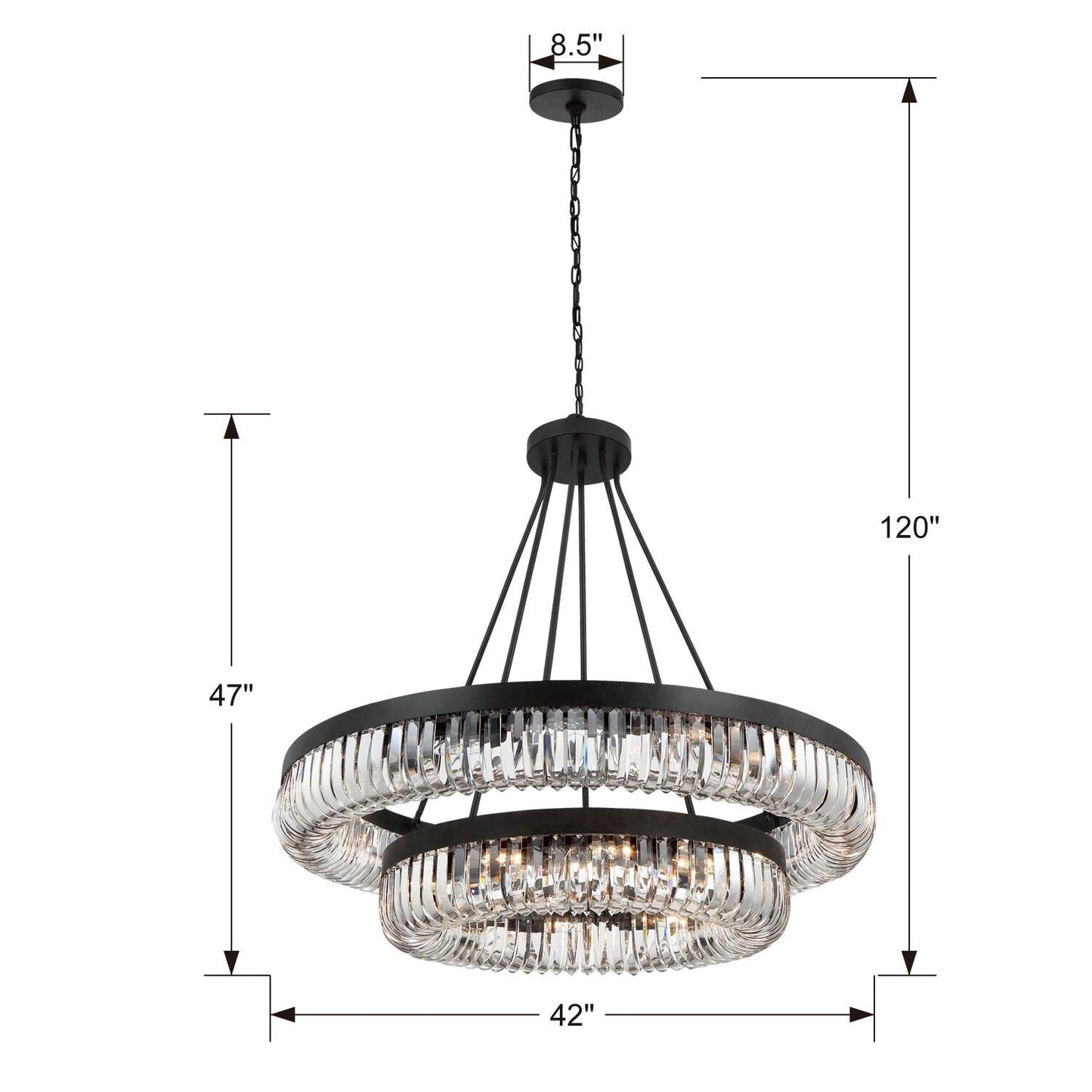 Crystorama Alister 42 Inch Chandelier Cp527005