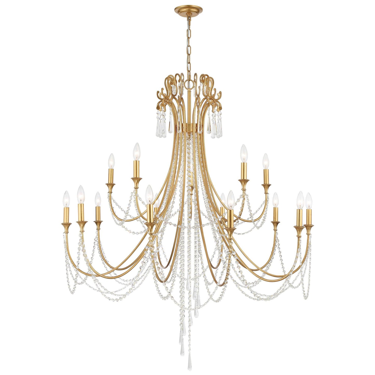 Crystorama Arcadia 46 Inch 15 Light Chandelier Cp527007