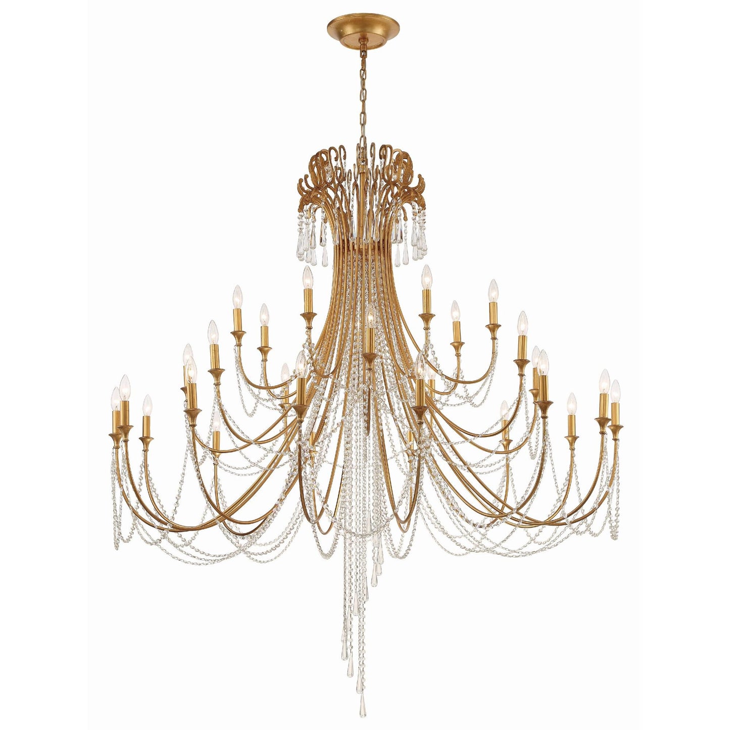 Crystorama Arcadia 61 Inch 28 Light Chandelier Cp527008