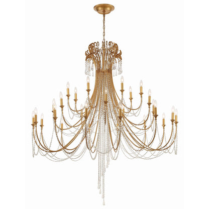 Crystorama Arcadia 61 Inch 28 Light Chandelier Cp527008