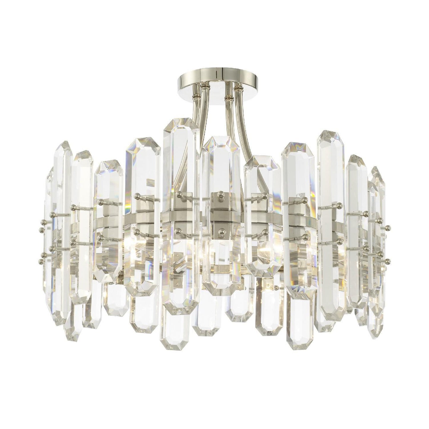 Crystorama Bolton 20 Inch 4 Light Semi Flush Mount Cp424652