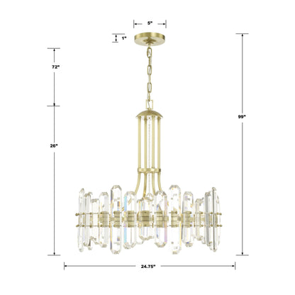 Crystorama Bolton 24 Inch 8 Light Chandelier Cp367992