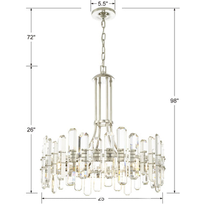 Crystorama Bolton 24 Inch 8 Light Chandelier Cp367992