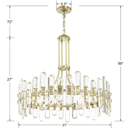 Crystorama Bolton 31 Inch 12 Light Chandelier Cp367943