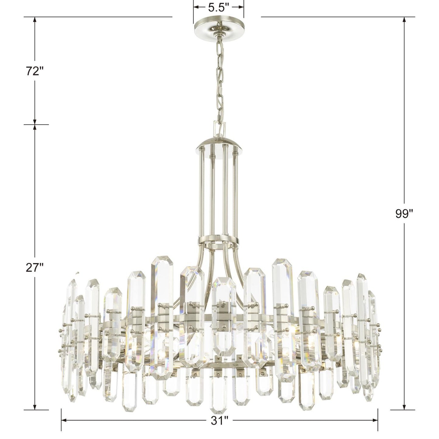 Crystorama Bolton 31 Inch 12 Light Chandelier Cp367943