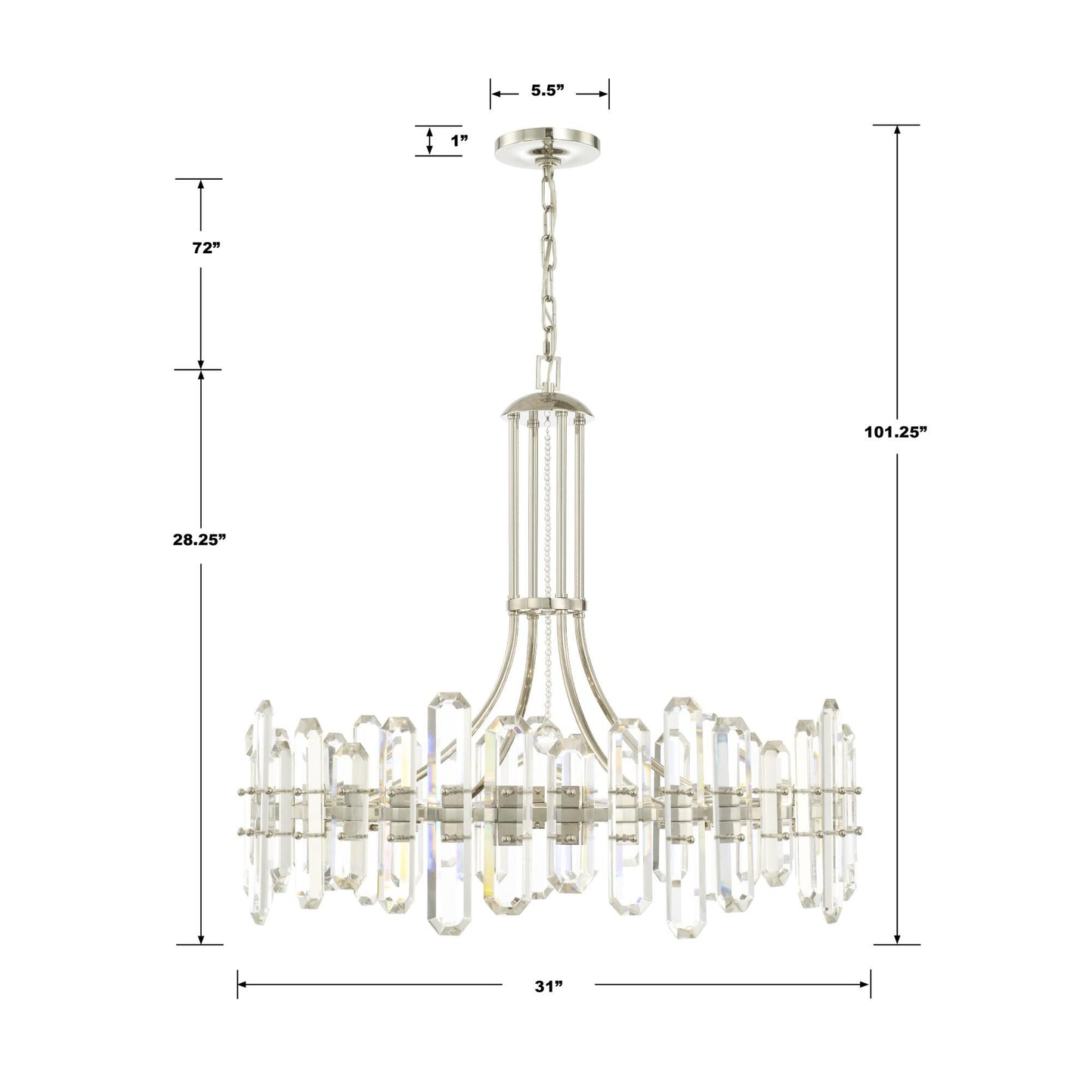 Crystorama Bolton 31 Inch 12 Light Chandelier Cp367943