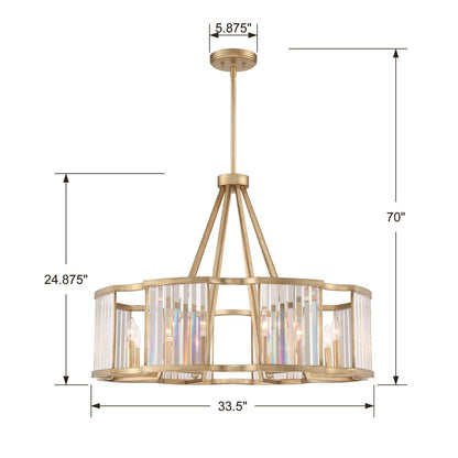 Crystorama Darcy 33 Inch 8 Light Chandelier Cp389752