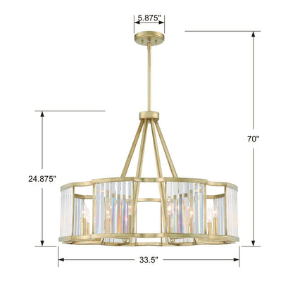 Crystorama Darcy 33 Inch 8 Light Chandelier Cp389752