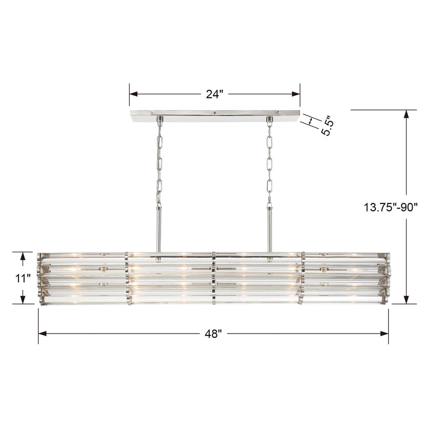 Crystorama Libby Langdon Elliot 48 Inch 6 Light Chandelier Cp526981