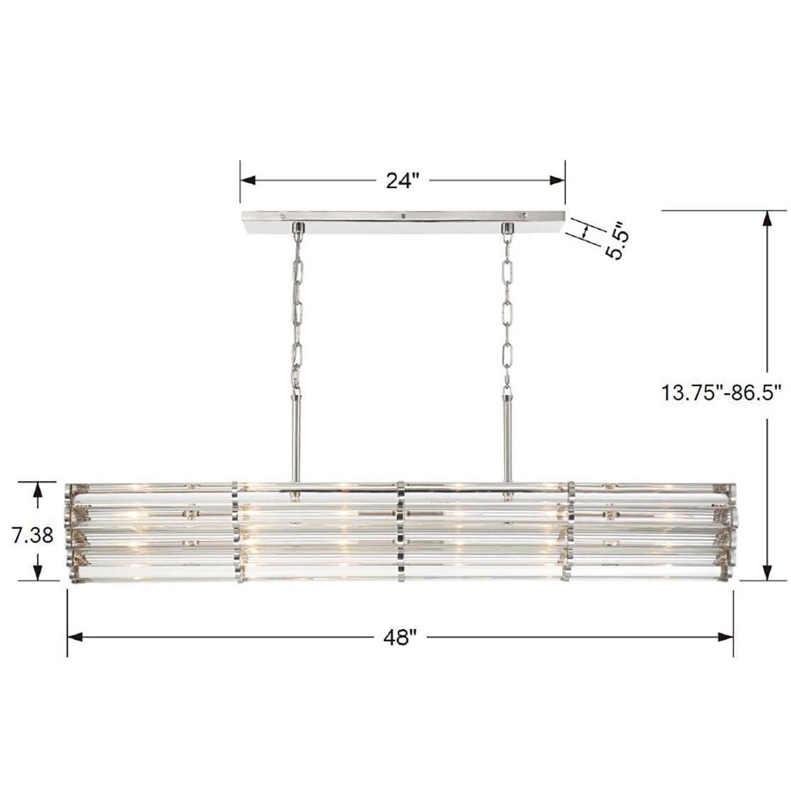 Crystorama Libby Langdon Elliot 48 Inch 6 Light Chandelier Cp526981